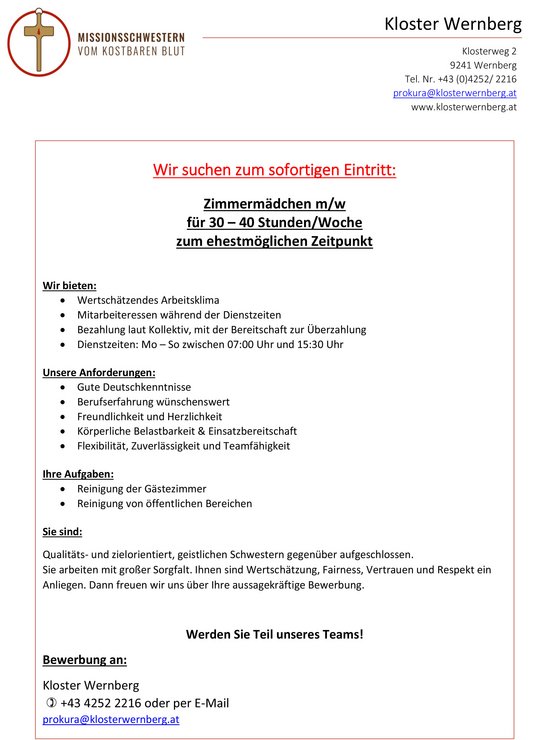 Zimmerpersonal_Job